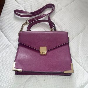 Aldo Glenda Purple Satchel Bag